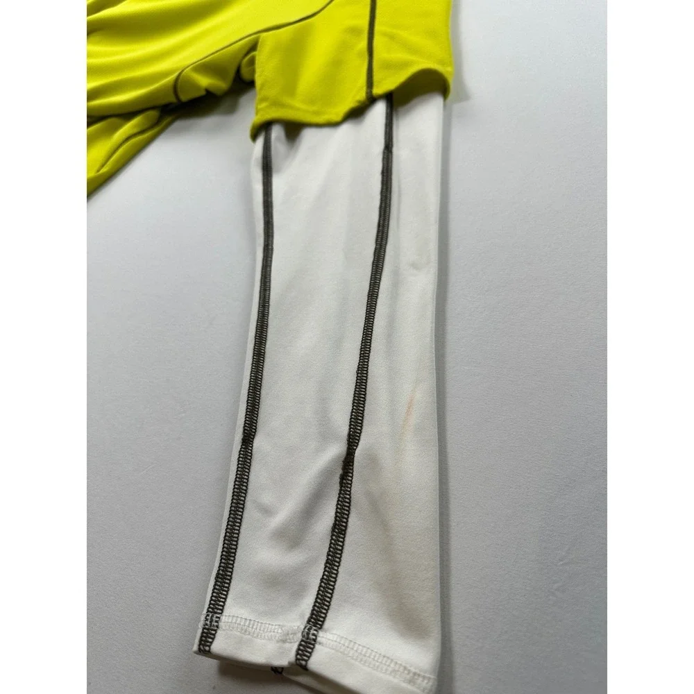 Nike Golf Dri-FIT UV Long Sleeve Layered Look Polo Shirt Men's Size Small Yellow